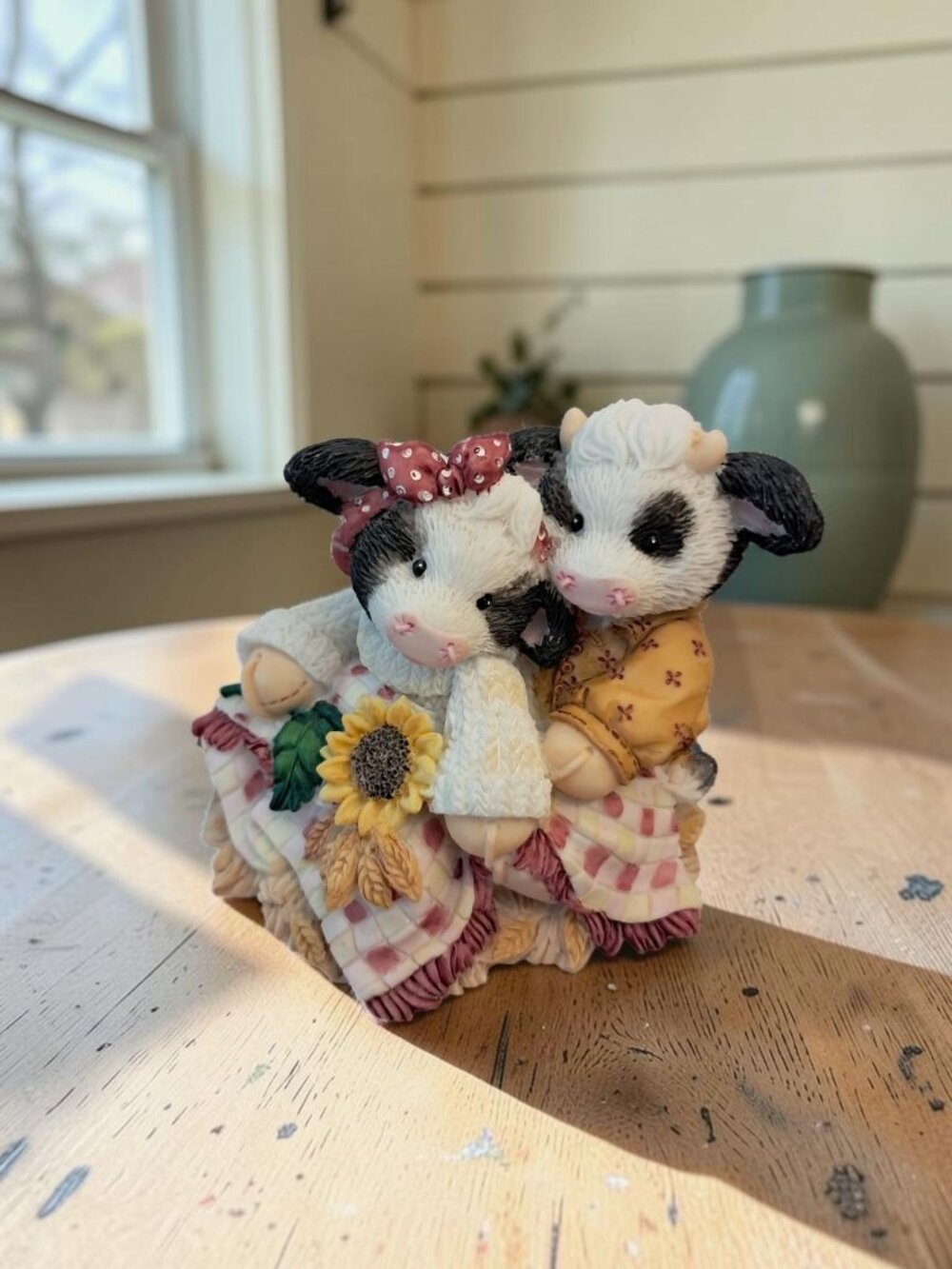 1995 Mary Moo Moos Hay Let's Cuddle 142867 Enesco